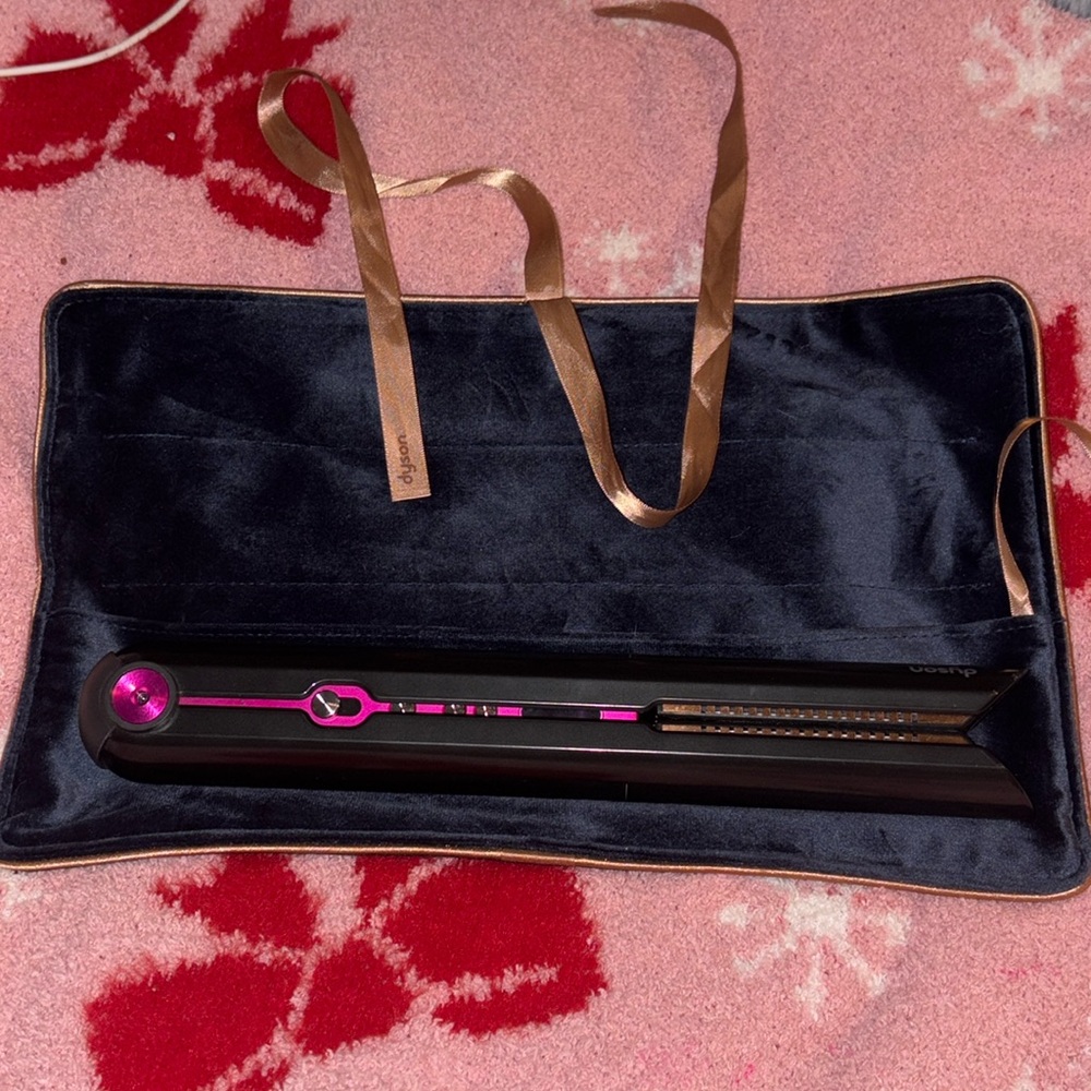 Pink and black Dyson Straightener